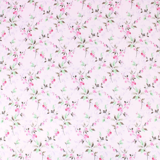 3 Metre Deluxe Santorini Floral Soft Crepe ‘Pastel Edition - Elegant Liberty’ 45" Wide Pastel Pink - Pound A Metre