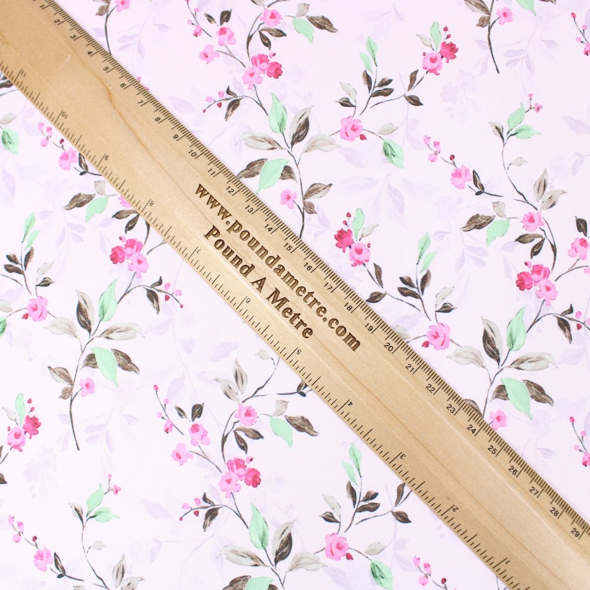 3 Metre Deluxe Santorini Floral Soft Crepe ‘Pastel Edition - Elegant Liberty’ 45" Wide Pastel Pink - Pound A Metre