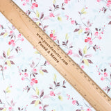 Pound A Metre 3 Metres 3 Metre Deluxe Santorini Floral Soft Crepe ‘Pastel Edition - Elegant Liberty’ 45" Wide Pastel Water Blue