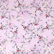 Pound A Metre 3 Metres 3 Metre Deluxe Santorini Floral Soft Crepe ‘Pastel Edition - Rose Garden’ 45" Wide Lilac