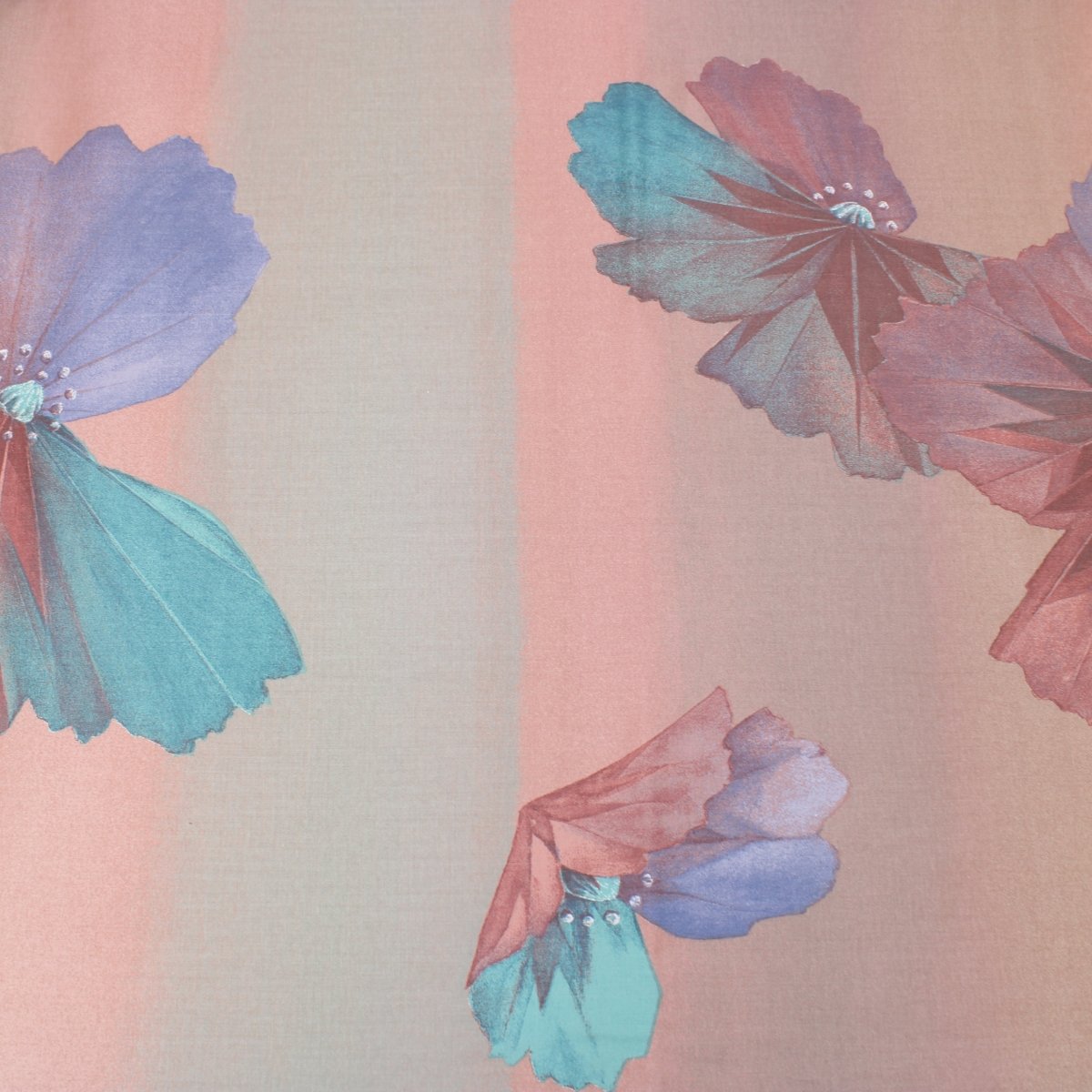 3 Metre Designer Floral Cotton Canvas 55" Wide Pink - Pound A Metre