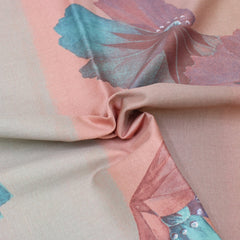 3 Metre Designer Floral Cotton Canvas 55" Wide Pink - Pound A Metre