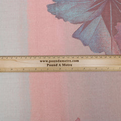 3 Metre Designer Floral Cotton Canvas 55" Wide Pink - Pound A Metre