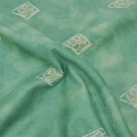 Pound A Metre 3 Metres 3 Metre Designer Floral Cotton Canvas 55" Wide Teal