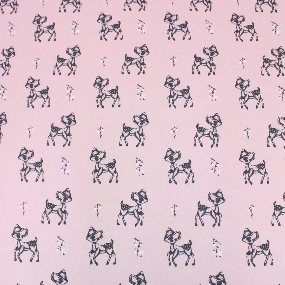 3 Metre Dressmaking Poly-Cotton - Animal Edition - 45" wide Deer - Pink - Pound A Metre
