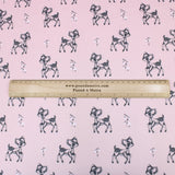 Pound A Metre 3 Metre 3 Metre Dressmaking Poly-Cotton - Animal Edition - 45" wide Deer - Pink