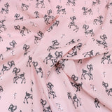 Pound A Metre 3 Metre 3 Metre Dressmaking Poly-Cotton - Animal Edition - 45" wide Deer - Pink
