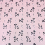 Pound A Metre 3 Metre 3 Metre Dressmaking Poly-Cotton - Animal Edition - 45" wide Deer - Pink