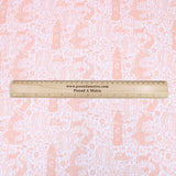 Pound A Metre 3 Metre 3 Metre Dressmaking Poly-Cotton - Animal Edition - 45" wide Enchanted - Peach