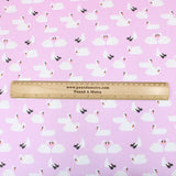 3 Metre Dressmaking Poly-Cotton - Animal Edition - 45" wide Swan - Pound A Metre