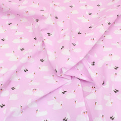 3 Metre Dressmaking Poly-Cotton - Animal Edition - 45" wide Swan - Pound A Metre