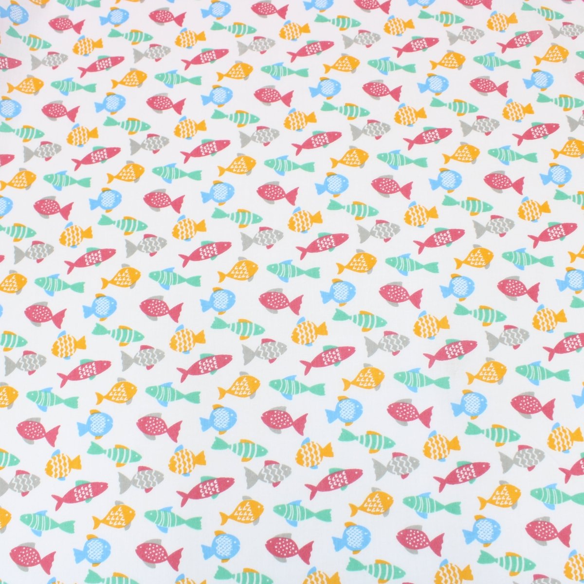 3 Metre Dressmaking Poly-Cotton - Animal Edition - 45" wide Tropical Fish - Pound A Metre