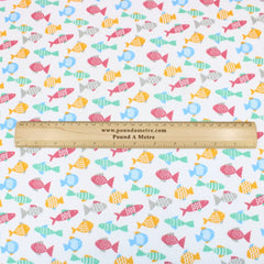 3 Metre Dressmaking Poly-Cotton - Animal Edition - 45" wide Tropical Fish - Pound A Metre