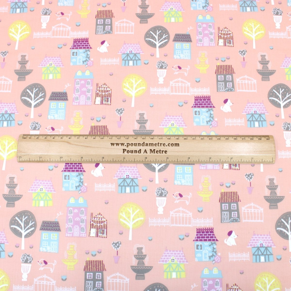 3 Metre Dressmaking Poly-Cotton - Destination - 45" wide Dusky Pink - Pound A Metre