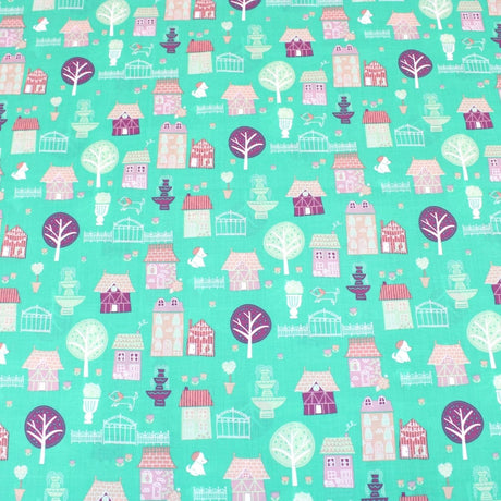 Pound A Metre 3 Metre 3 Metre Dressmaking Poly-Cotton - Destination - 45" wide Teal