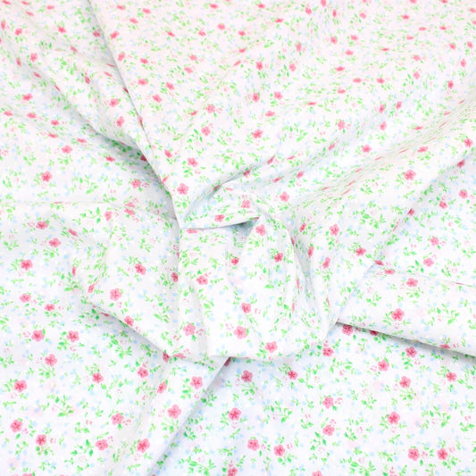 3 Metre Dressmaking Poly-Cotton - Ditsy - 45" wide White - Pound A Metre