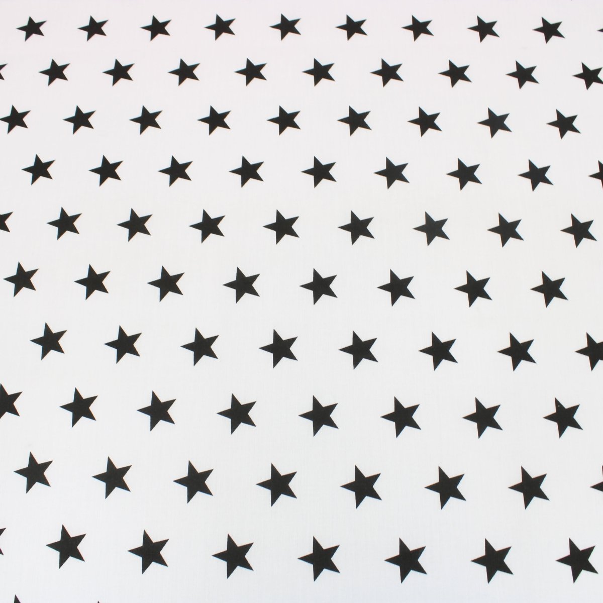 3 Metre Dressmaking Poly-Cotton - Funky Edition - 45" wide Black Star - Pound A Metre