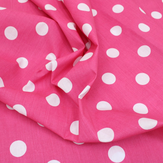 3 Metre Dressmaking Poly-Cotton - Funky Edition - 45" wide Hot Pink - Pound A Metre