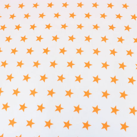 3 Metre Dressmaking Poly-Cotton - Funky Edition - 45" wide Orange Star - Pound A Metre