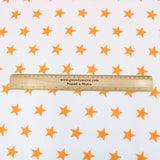 Pound A Metre 3 Metre 3 Metre Dressmaking Poly-Cotton - Funky Edition - 45" wide Orange Star