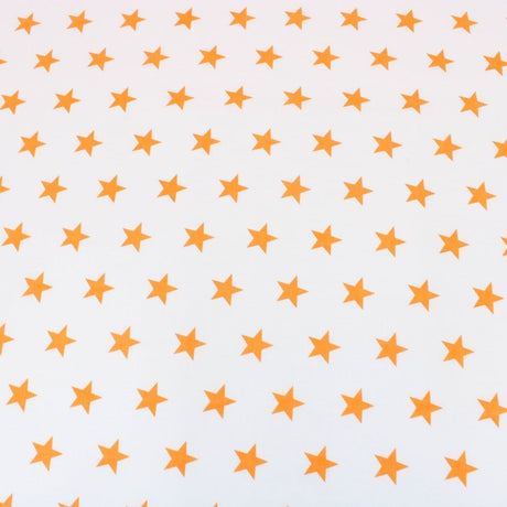 Pound A Metre 3 Metre 3 Metre Dressmaking Poly-Cotton - Funky Edition - 45" wide Orange Star