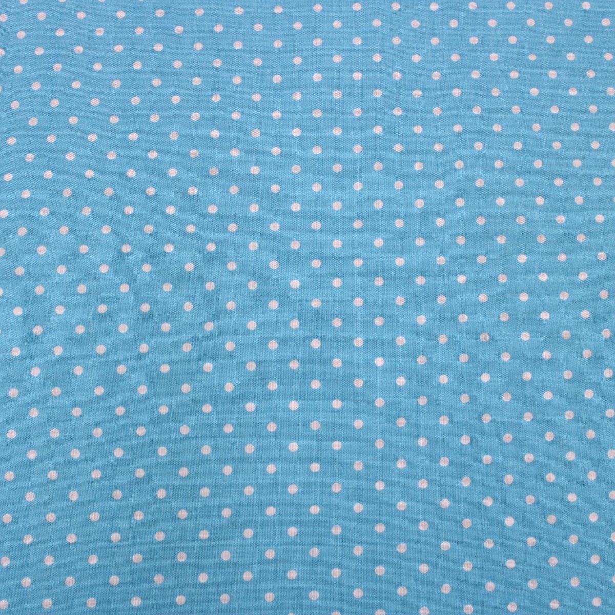3 Metre Dressmaking Poly-Cotton - Polka Edition - 45" wide Sky Blue - Pound A Metre