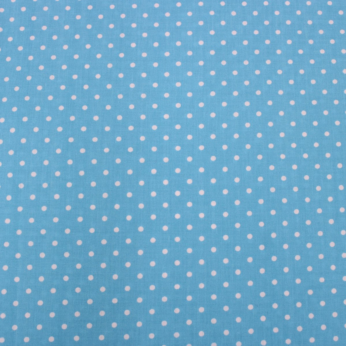 3 Metre Dressmaking Poly-Cotton - Polka Edition - 45" wide Sky Blue - Pound A Metre