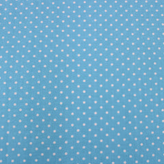 3 Metre Dressmaking Poly-Cotton - Polka Edition - 45" wide Sky Blue - Pound A Metre