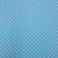 3 Metre Dressmaking Poly-Cotton - Polka Edition - 45" wide Sky Blue - Pound A Metre