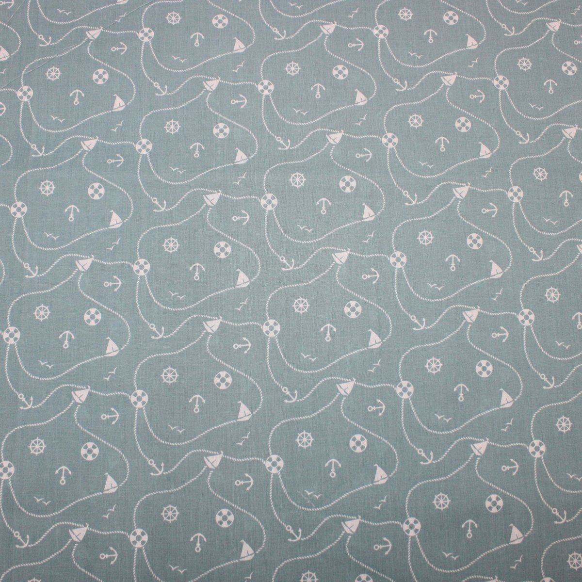 3 Metre Dressmaking Poly-Cotton - Seaside Edition - Sailing Essentials - 45" wide Dusky Tea - Pound A Metre