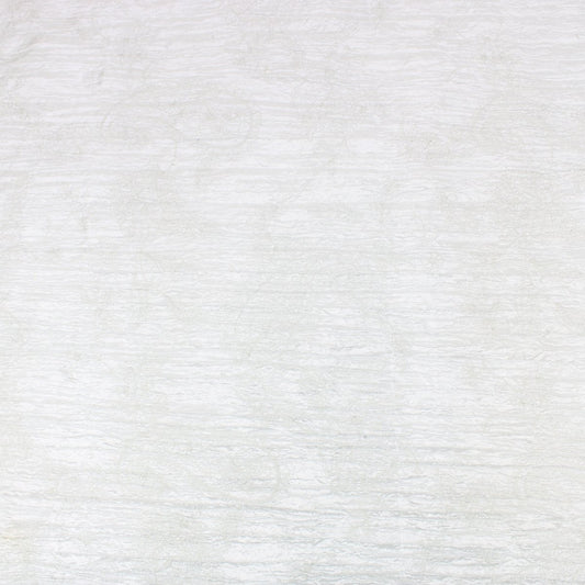 3 Metre Embroidered Taffeta Effect Floral Fabric - 55" Wide Pale Grey - Pound A Metre