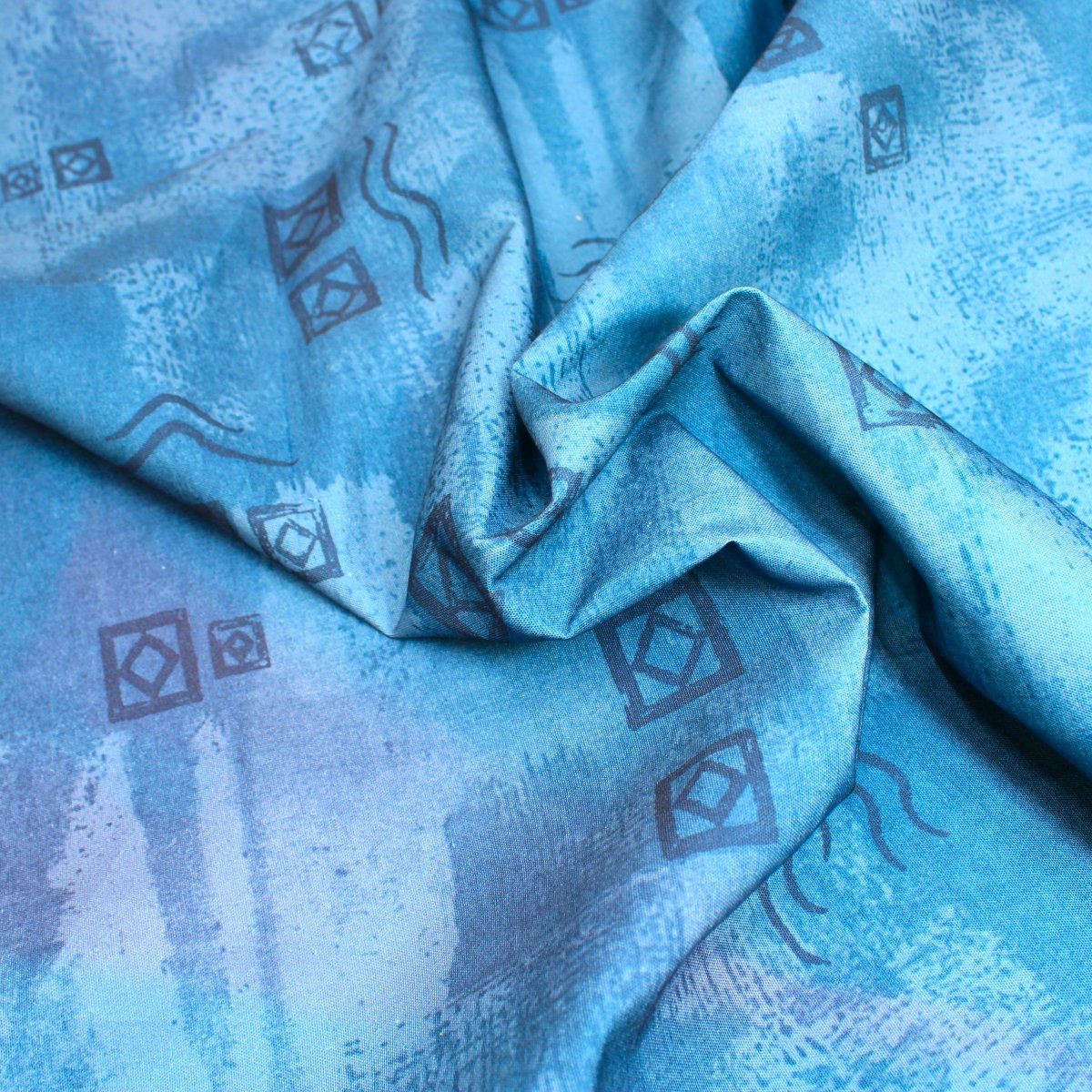 3 Metre Furnishing Fabric 60" Wide- Pattern Blend- Dark Blue - Pound A Metre