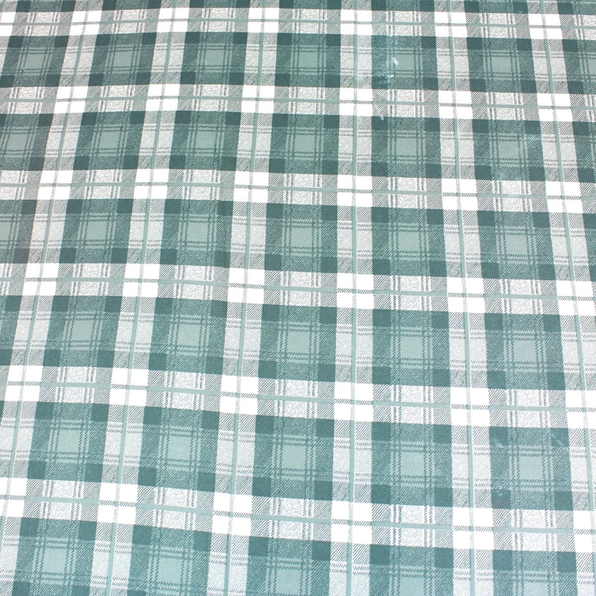 3 Metre Heavy Cotton Blend Furnishing Checkered Fabric 94" Wide Green - Pound A Metre