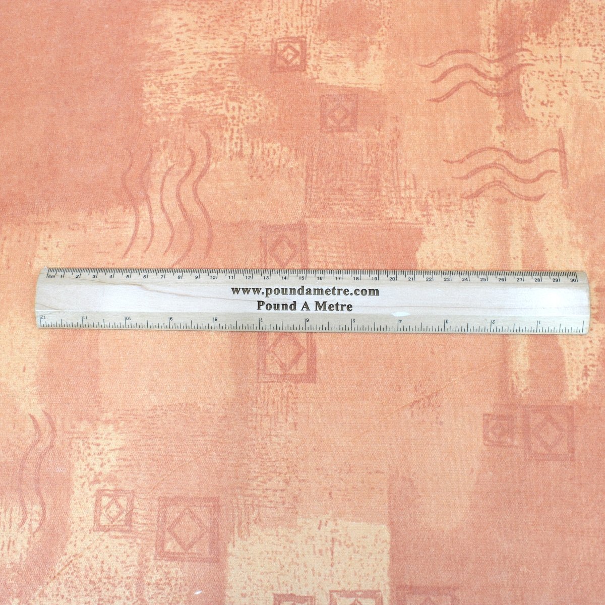 3 Metre Heavy Cotton Blend Furnishing Patterned Fabric 94" Wide Fire Orange - Pound A Metre