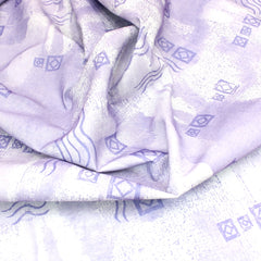 3 Metre Heavy Cotton Blend Furnishing Patterned Fabric 94" Wide Lilac - Pound A Metre