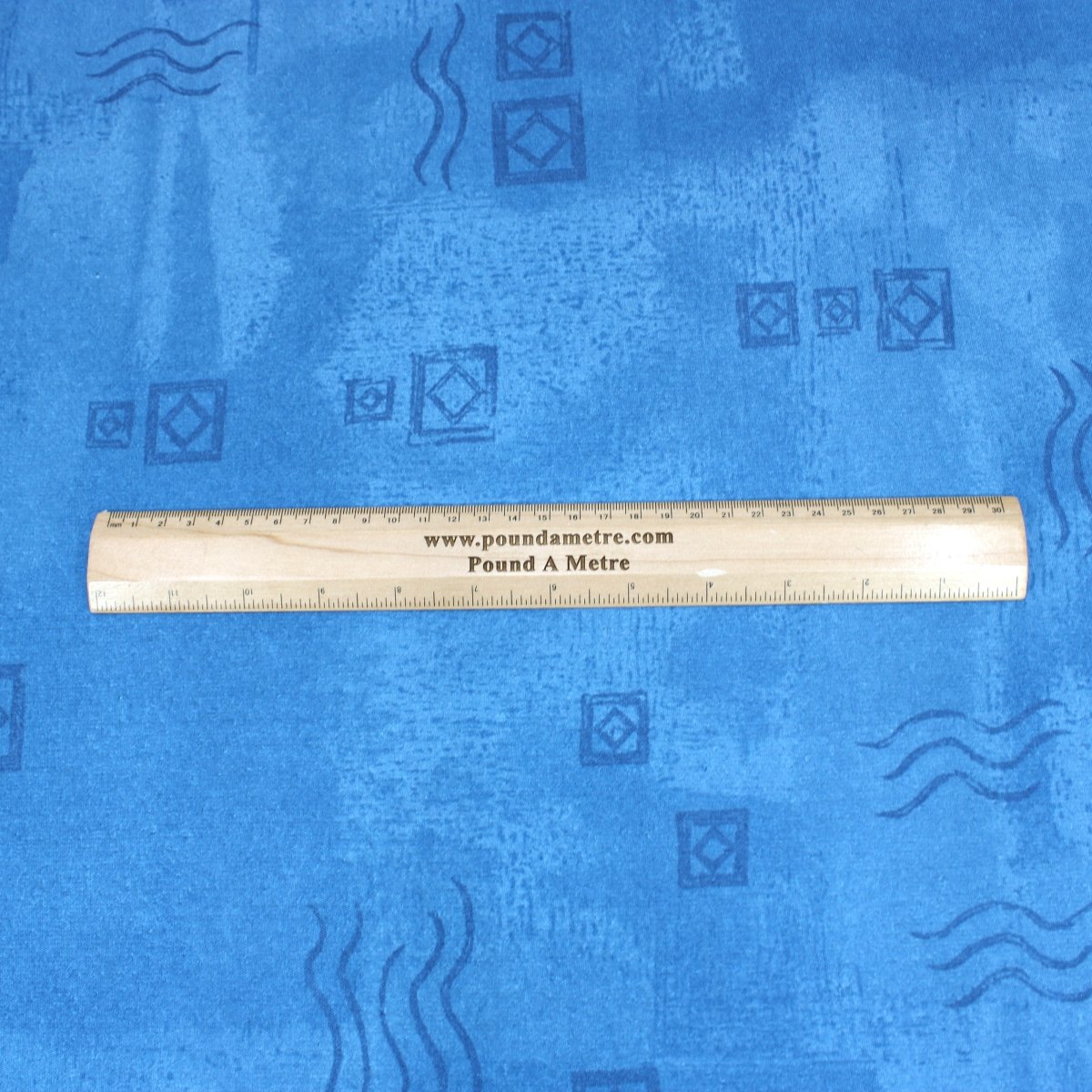 3 Metre Heavy Cotton Blend Furnishing Patterned Fabric 94" Wide Ocean Blue - Pound A Metre