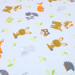 3 Metre High Quality Brushed Cotton - Forest Friends - 45" Wide Grey - Pound A Metre