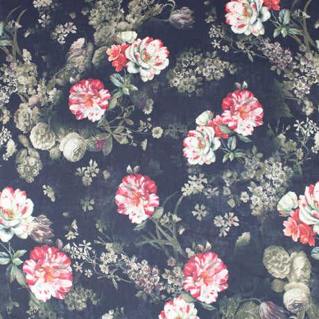 Pound A Metre 3 Metres 3 Metre Luxury Breathable Dressmaking Floral Cotton Lawn - 45" Black