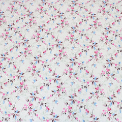 3 Metre Luxury Breathable Dressmaking Floral Cotton Lawn - 60" Pastel Green - Pound A Metre