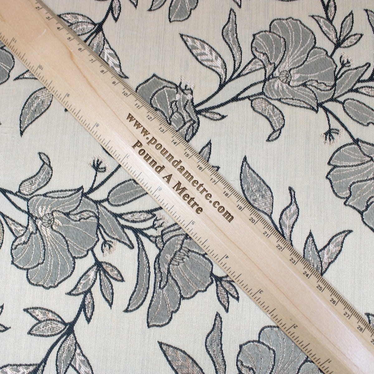 Pound A Metre 3 Metre 3 Metre Luxury Metallic Floral Brocade - 55” Wide Antique Gold