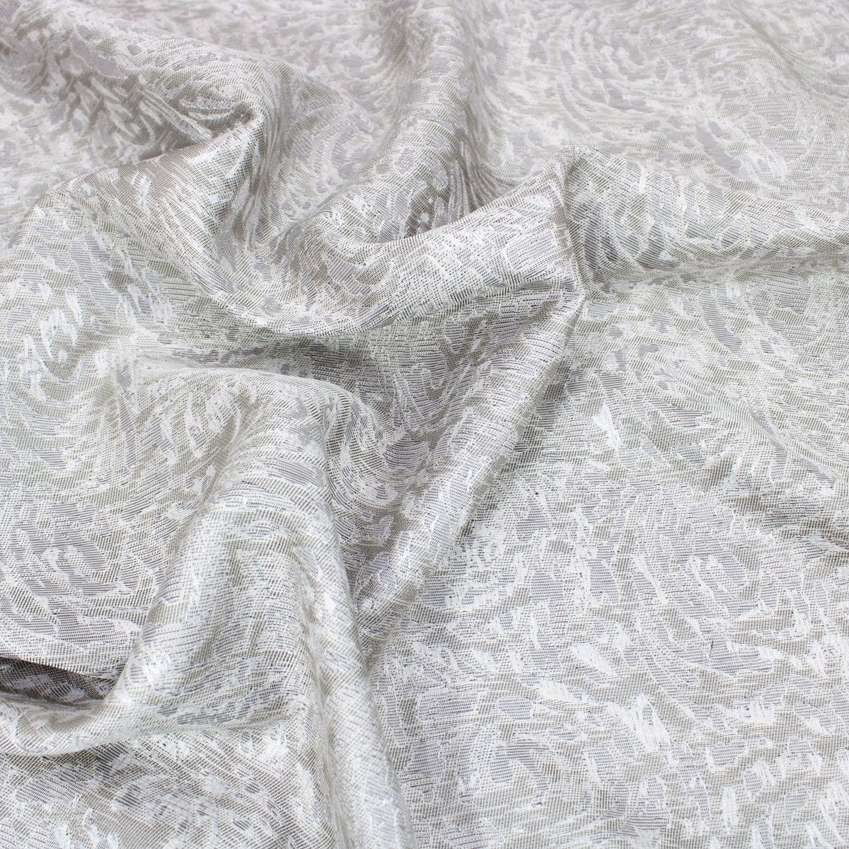 Pound A Metre 3 Metre 3 Metre Luxury Metallic Floral Brocade - 55” Wide Antique Silver