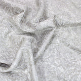 Pound A Metre 3 Metre 3 Metre Luxury Metallic Floral Brocade - 55” Wide Antique Silver
