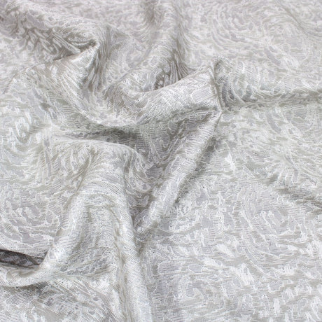 Pound A Metre 3 Metre 3 Metre Luxury Metallic Floral Brocade - 55” Wide Antique Silver
