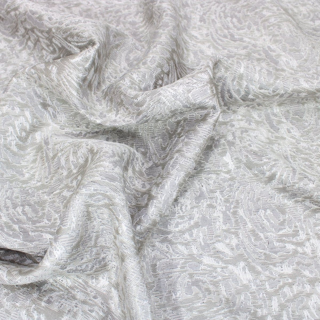 Pound A Metre 3 Metre 3 Metre Luxury Metallic Floral Brocade - 55” Wide Antique Silver