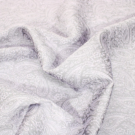 Pound A Metre 3 Metre 3 Metre Luxury Metallic Paisley Brocade - 55” Wide Lilac