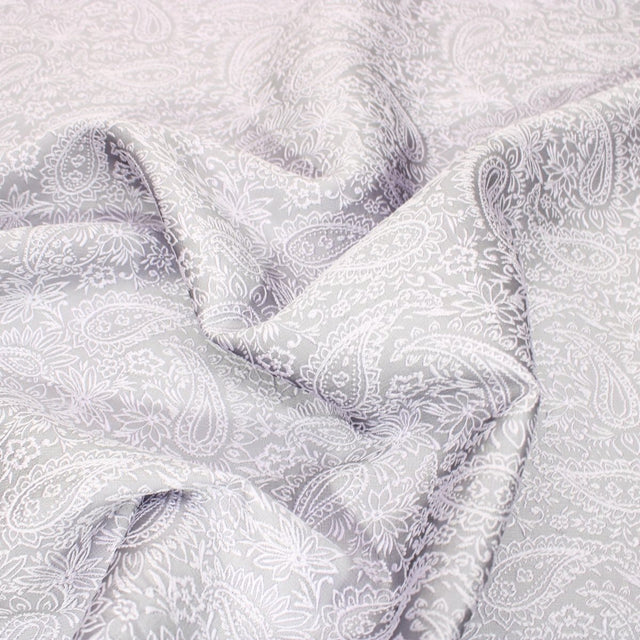 Pound A Metre 3 Metre 3 Metre Luxury Metallic Paisley Brocade - 55” Wide Lilac