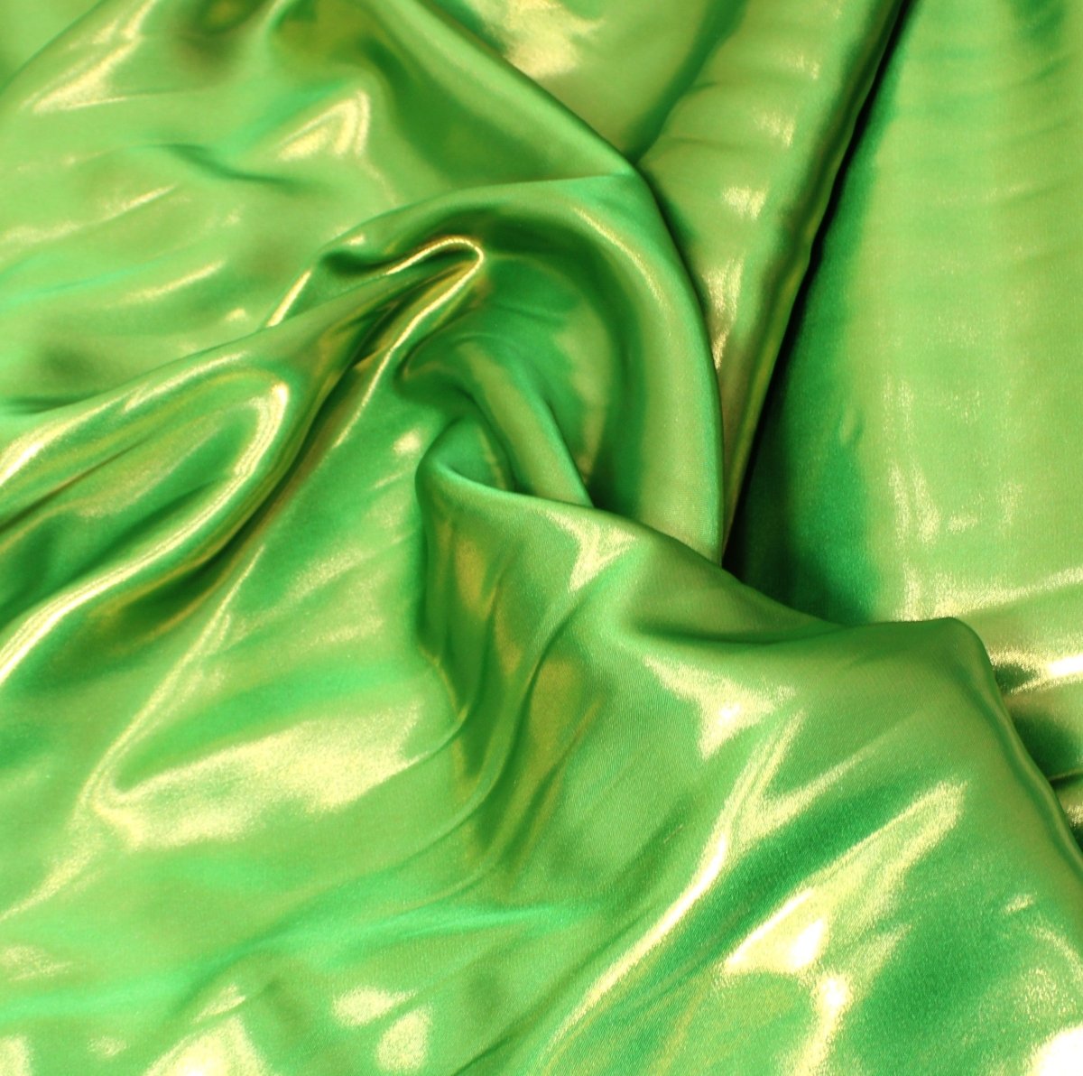 3 Metre Luxury Shimmer Dust Satin Chiffon - 55" Wide Green - Pound A Metre