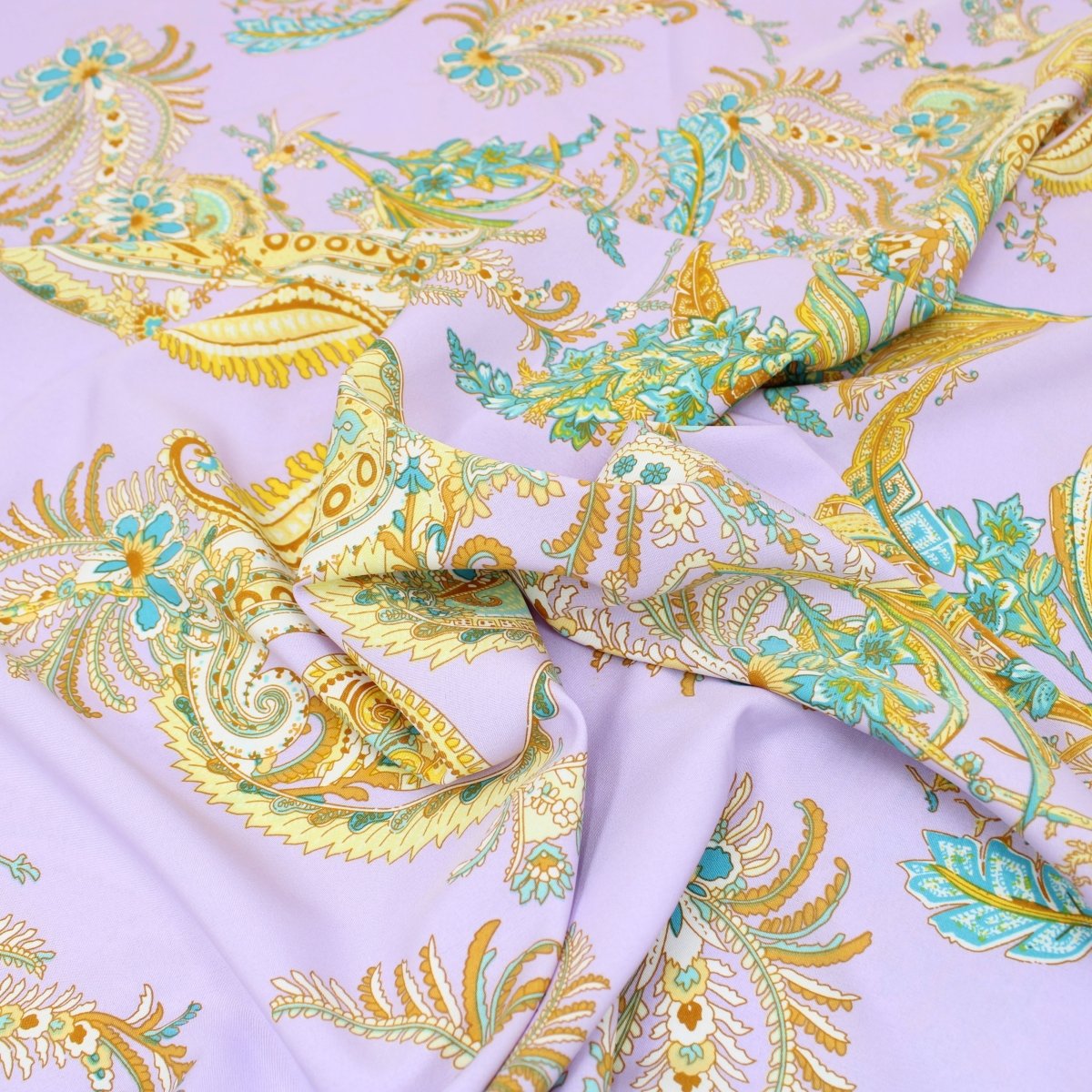 3 Metre Natural Drape Soft-Touch Floral American Crepe 55" Wide- Lilac - Pound A Metre