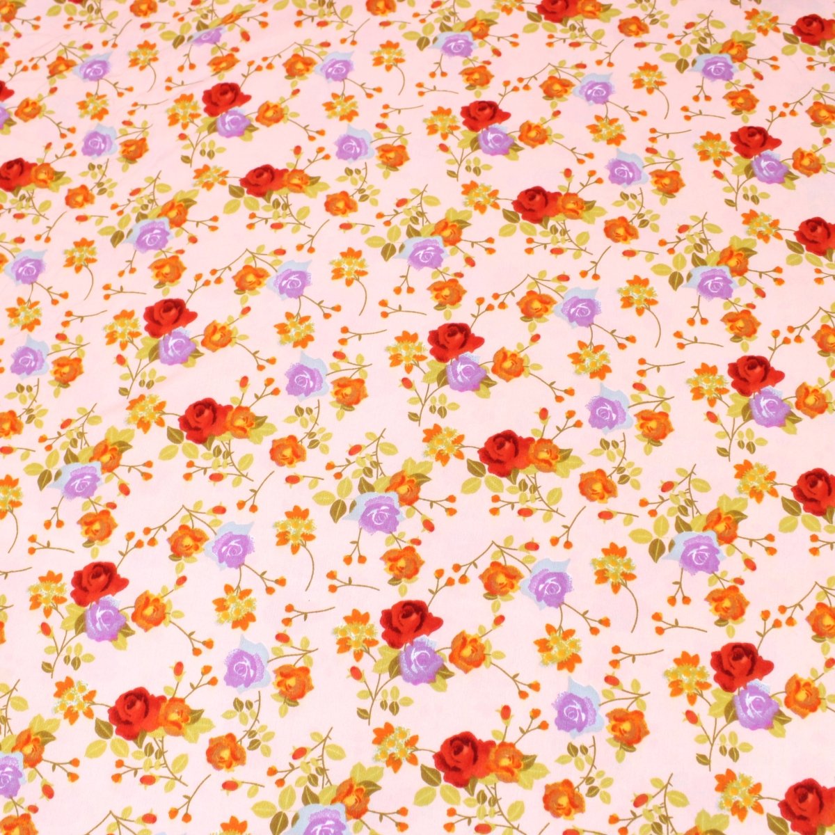 3 Metre Natural Drape Soft-Touch Floral American Crepe 55" Wide - Peach Pink - Pound A Metre