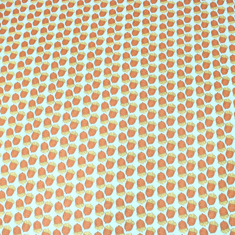 3 Metre Premium 100% Digital Quilting Cotton - Acorn - 44" Wide Light Turquoise - Pound A Metre